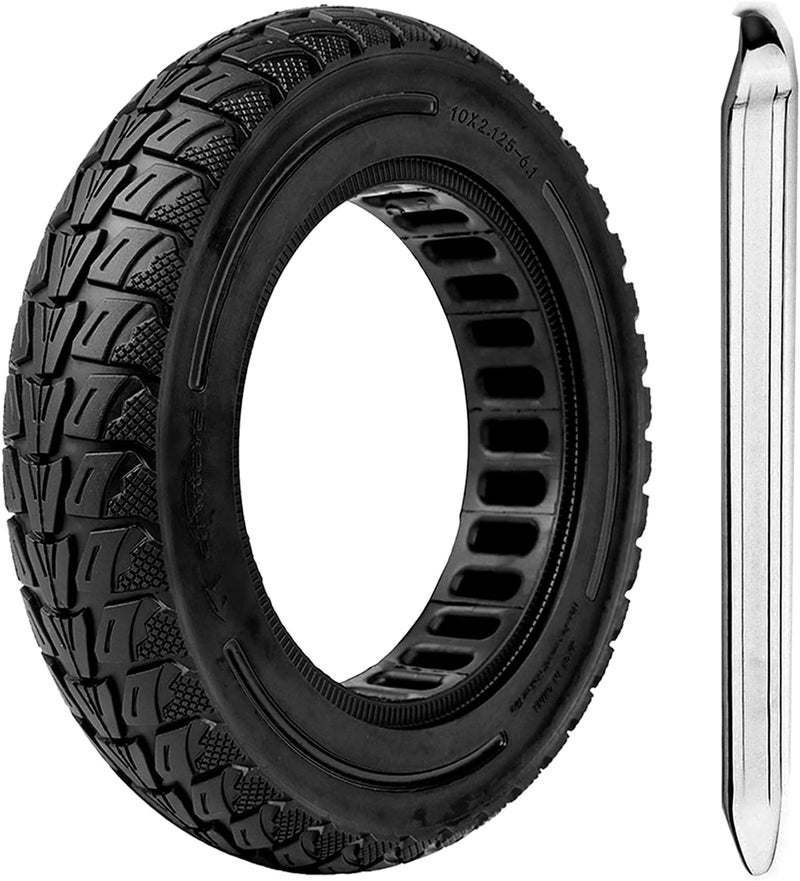 TOCBEUU 10X2.125 Inch Solid Tires for Electric Scooter, 50/75-6.1 Replacement Wheel, 10X2.125 Rubber Tyre for Gotrax G4/XR/VR& Turboant X7 MAX/Pro/M10& F25& Xiaomi M365/Pro/Pro 2/1S Black (1PCS) - Image 1